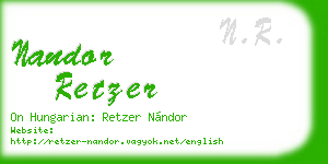 nandor retzer business card